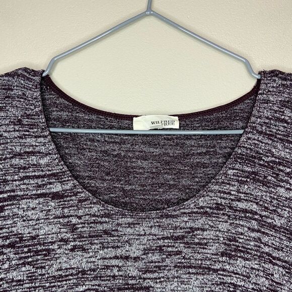 Wilfred Free | Aritzia Maroon/Gray Marled Lorelei Pocket Dress Size XS - Picture 3 of 5